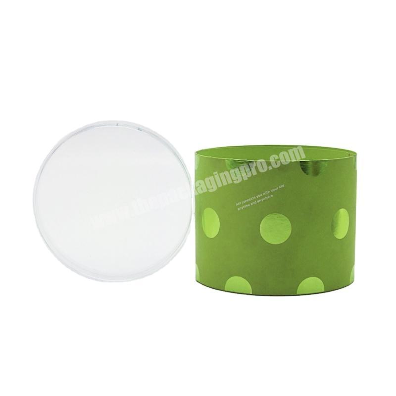 Round tube packaging cylinder  box with pvc lid hot selling tube box