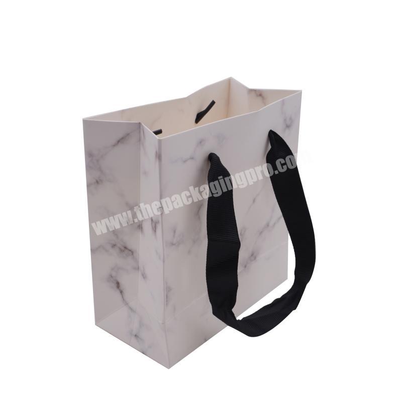 Luxury Marble texture paper suits shipping bag clothing packaging gift bag with handles