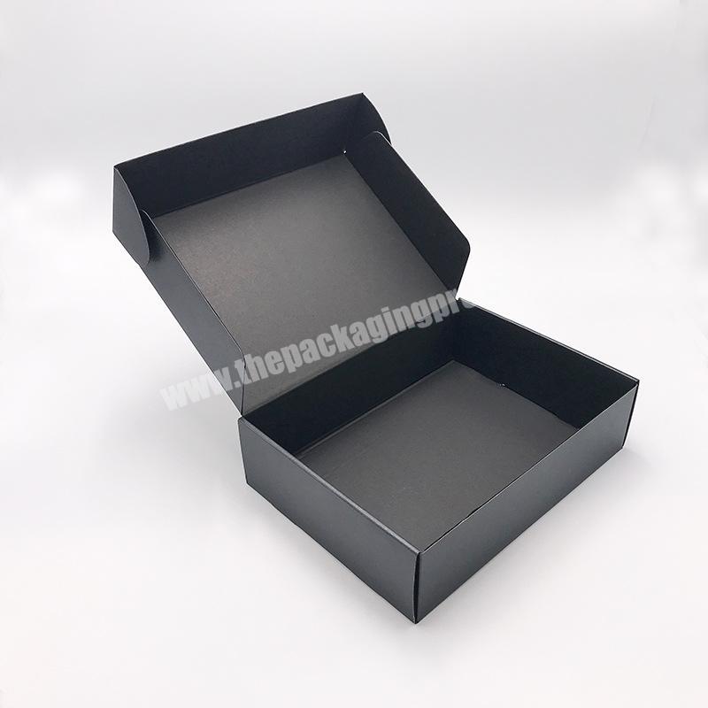Custom Color Clothing Underwear Box Black Courier Mailing Folding Corrugated Paper Packaging Shipping Boxes