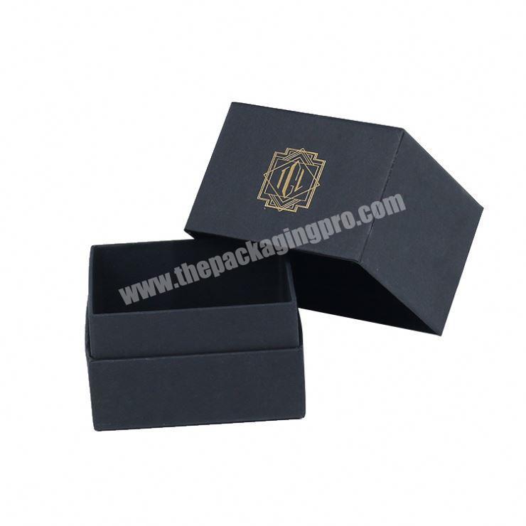 Custom recyclable CMYK packaging magnetic folding small black cardboard candle holder boxes