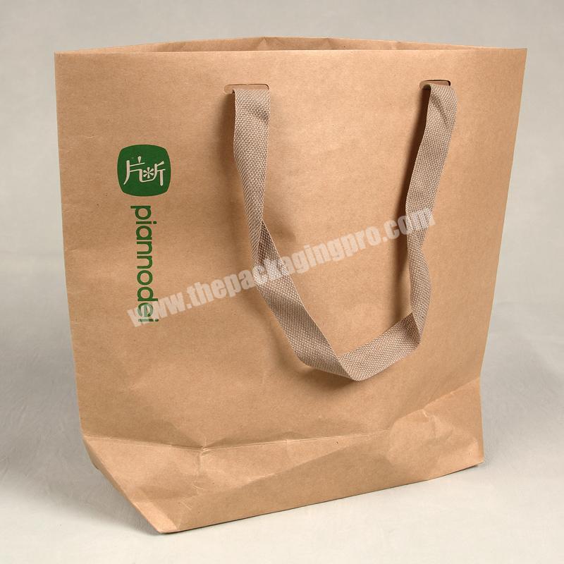 Custom Qr Code Kraft Paper Bag For Fashion Women Clothing