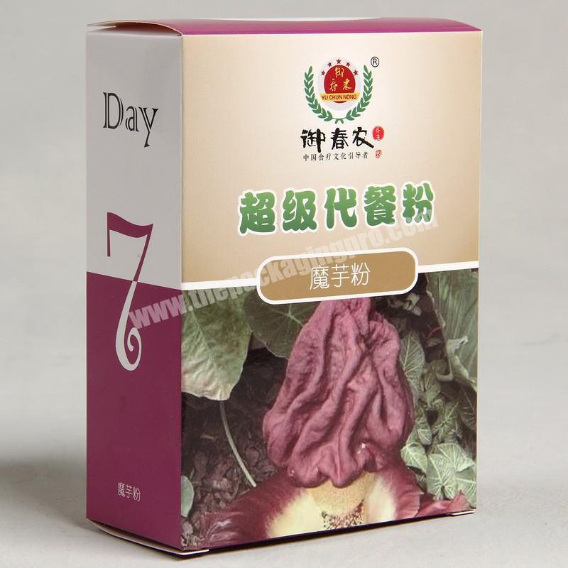 Nutritional Meal Series Food Packaging Paper Boxes, Food Pack Paper Box For Day 7 Konjac Powder