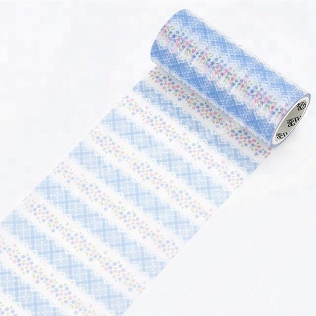Beautiful lace floral adhesive tape series japanese printed washi paper tape custom