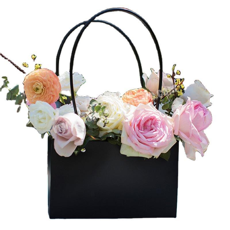 China Custom Luxury Opening rigid Flower Packaging Square Box Box for Fresh Rose Valentines