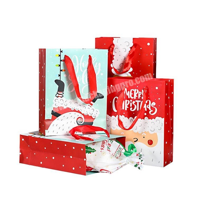 Christmas Art Paper Gift Bags for Packaging
