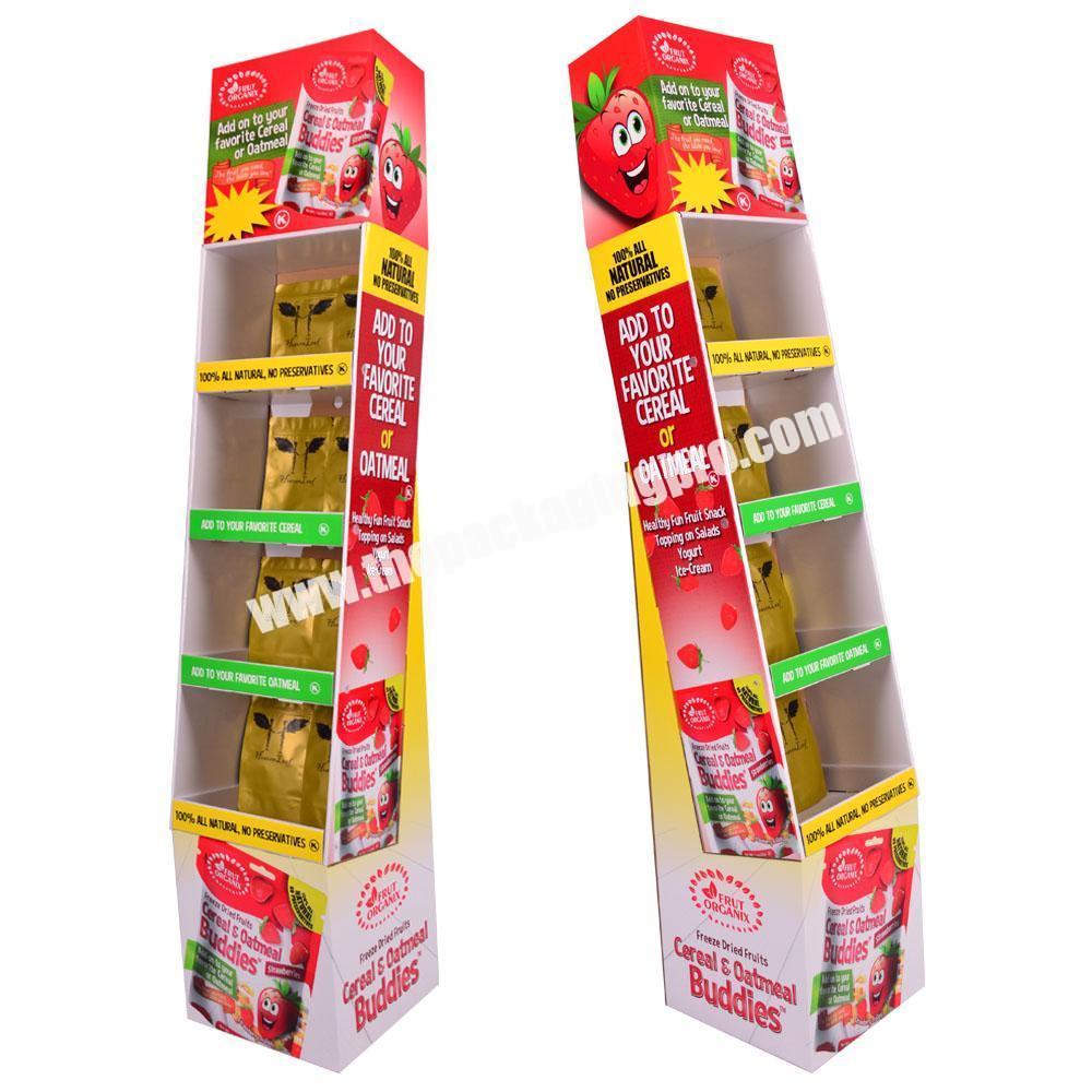 Free Custom Design Cheaper High Quality Promotion Recyclable Cardboard Food  Floor Display