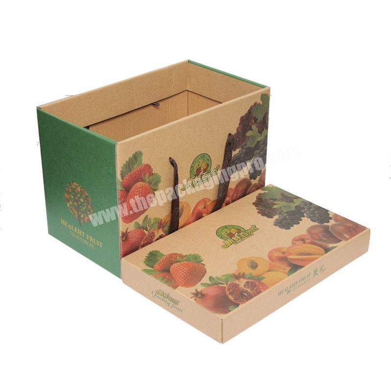 Kraft Paper Printing Custom Logo Design Fruit Cardboard Packaging Coxes with PVC Window for Sale