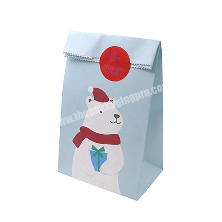 Personalized Gift Packaging Custom Printed Christmas Candy Gift Paper Bags