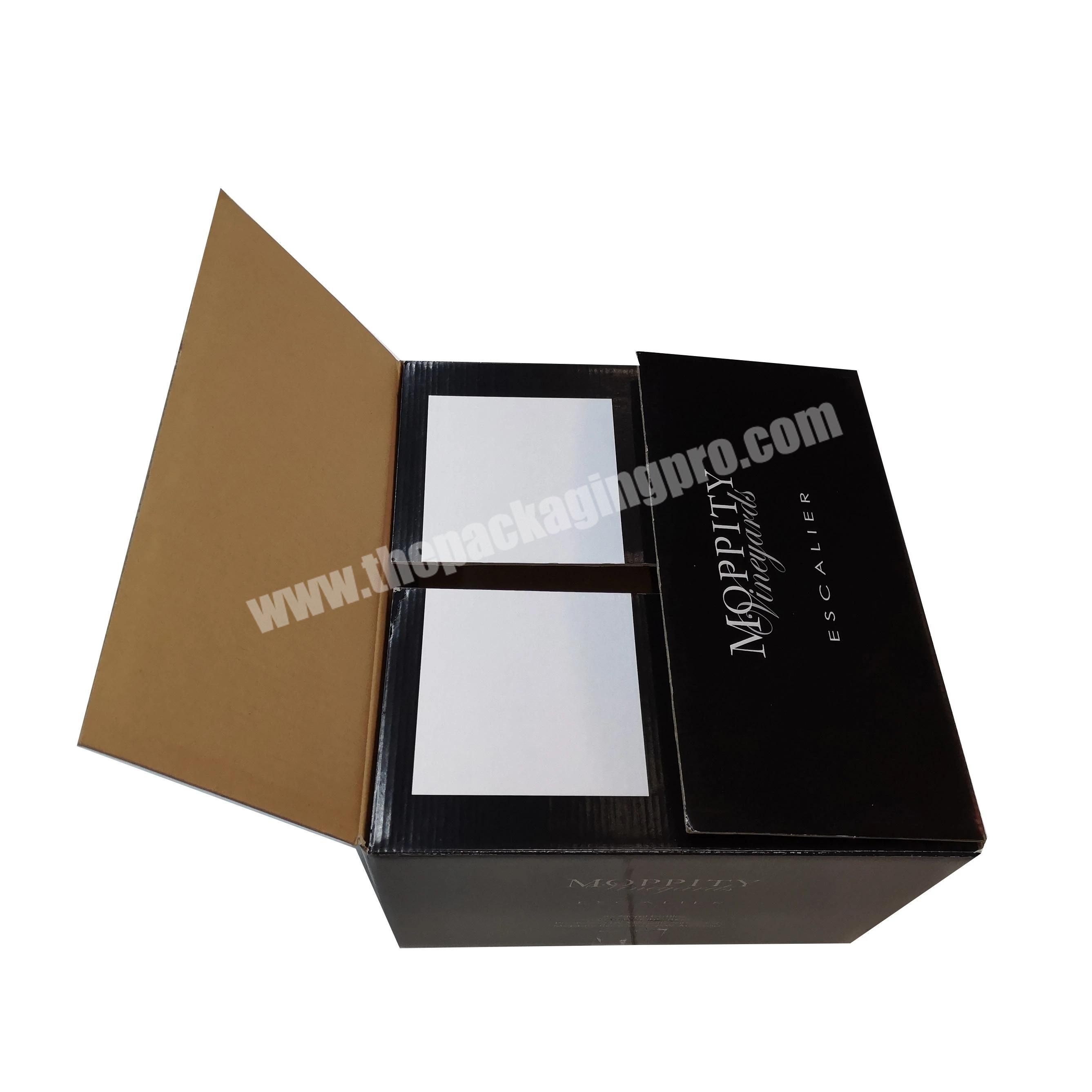 High Quality Printed Package Custom Corrugated Paper Cardboard Shipping Black Packing Box