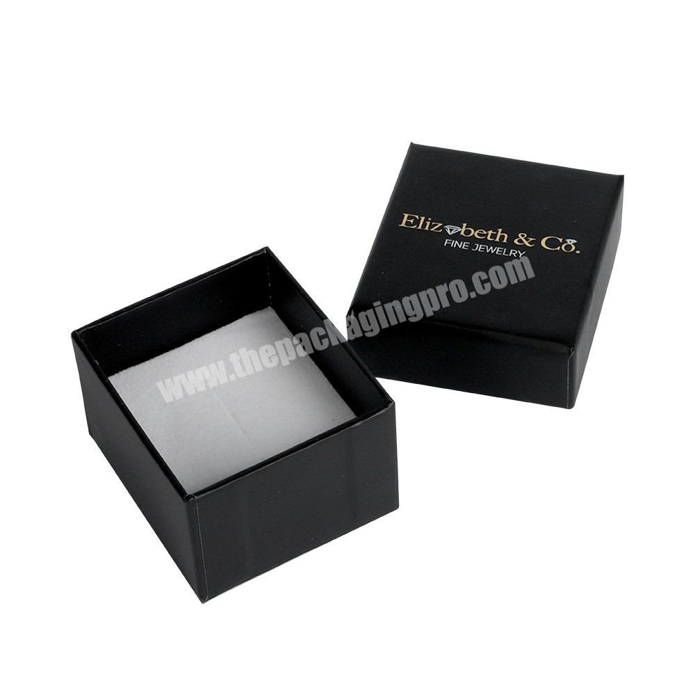 Luxury Valentine Day Gift Black Cardboard Rectangular Jewelry Box Packaging
