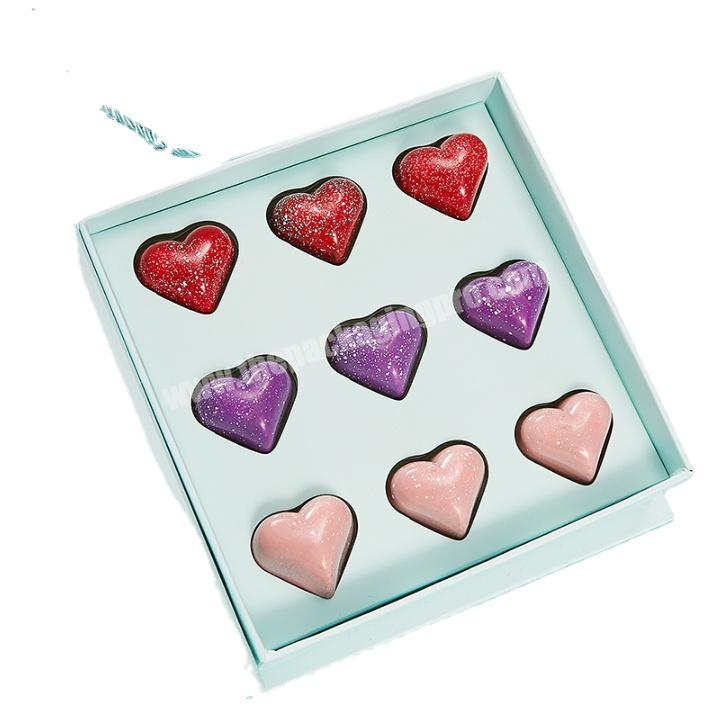 Valentine's Day Use Birthday Gifts Candy Box Printing Paper Box with Hands Bag 9 Pieces Chocolate Packing Box