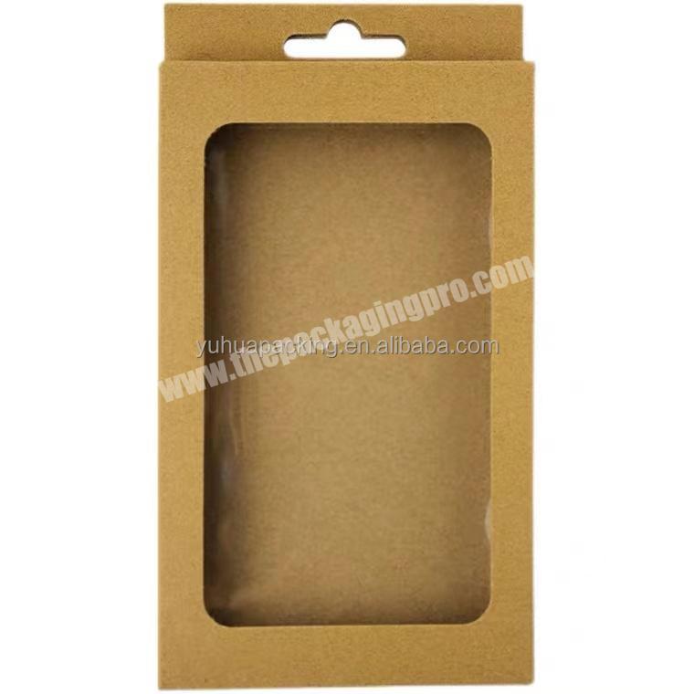 Custom Phone Case Hanging Paper Boxes With Window