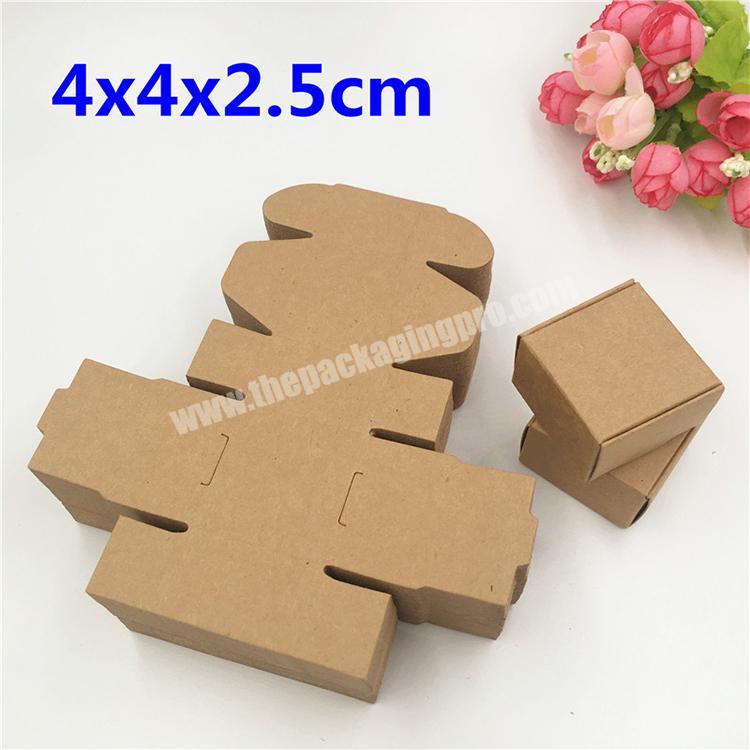 Folding Recycle Present Small Board Bag Wholesale Eco Friendly Custom logo Handmade Package Natural Kraft Paper Box for Gift