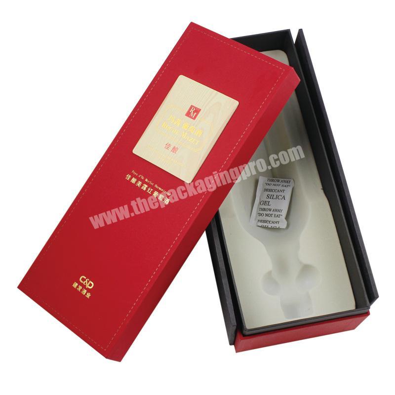 Luxury Custom Logo red wine boxes high-end leather red wine boxes wine charm packing box
