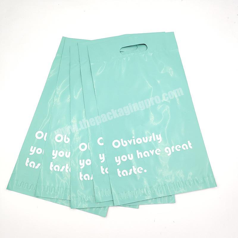 Custom Printed Logo Design LDPEHDPE handle plastic bag die cut bag shopping bag for clothingshoe packing