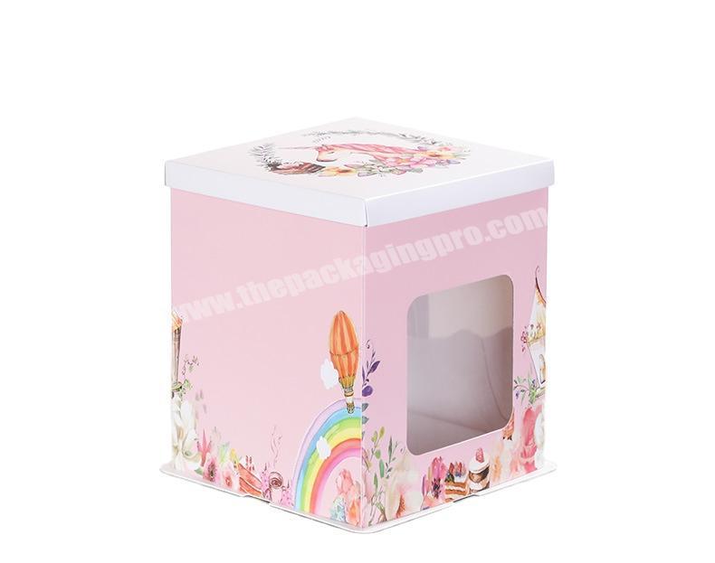 Best selling quality window cake box small cake box cake plastic box with factory price