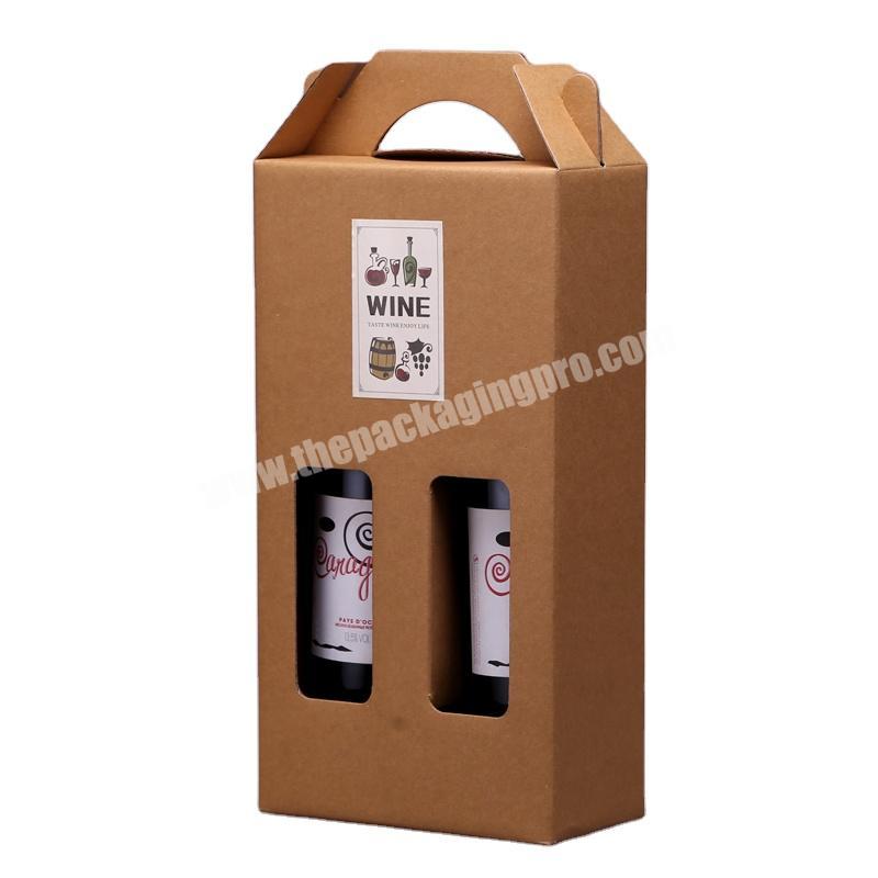 China Custom Fashion New Elegant Fashion Gift Folding Wine Carton Paper Box With Window