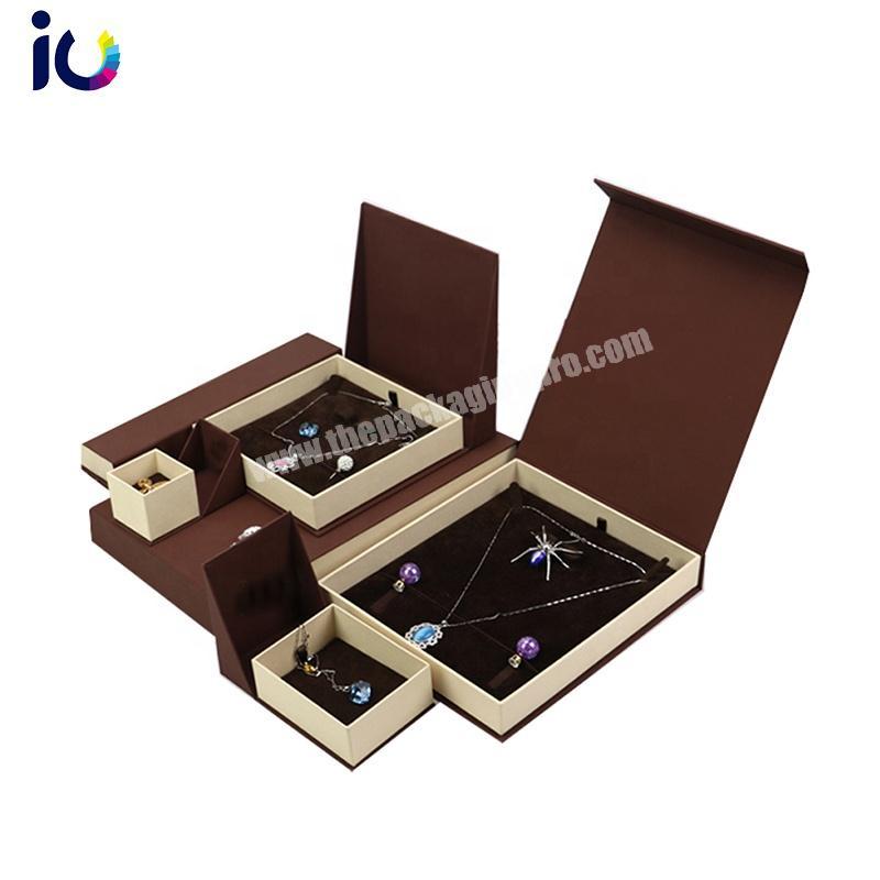 China supplier custom luxury paper packaging jewelry gift box for ring necklace and bracelet