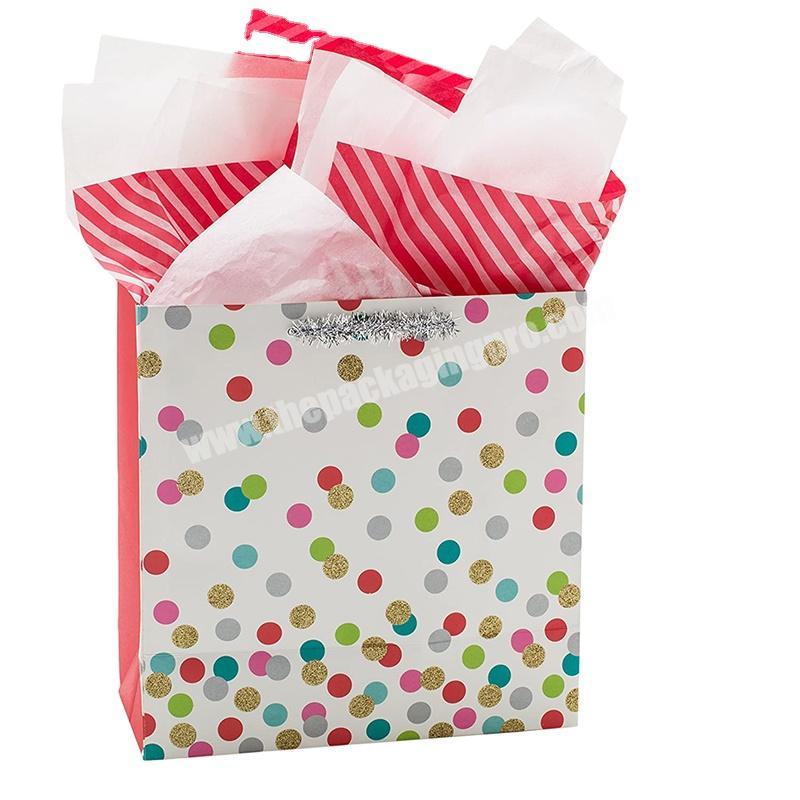 Christmas Art Paper Gift Bags for Packaging
