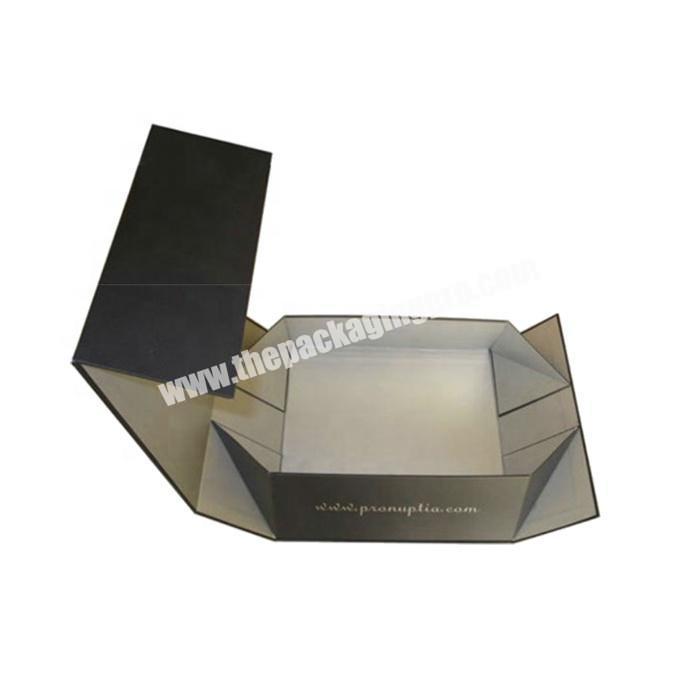 Custom flat pack paper packaging folding magnetic gift box