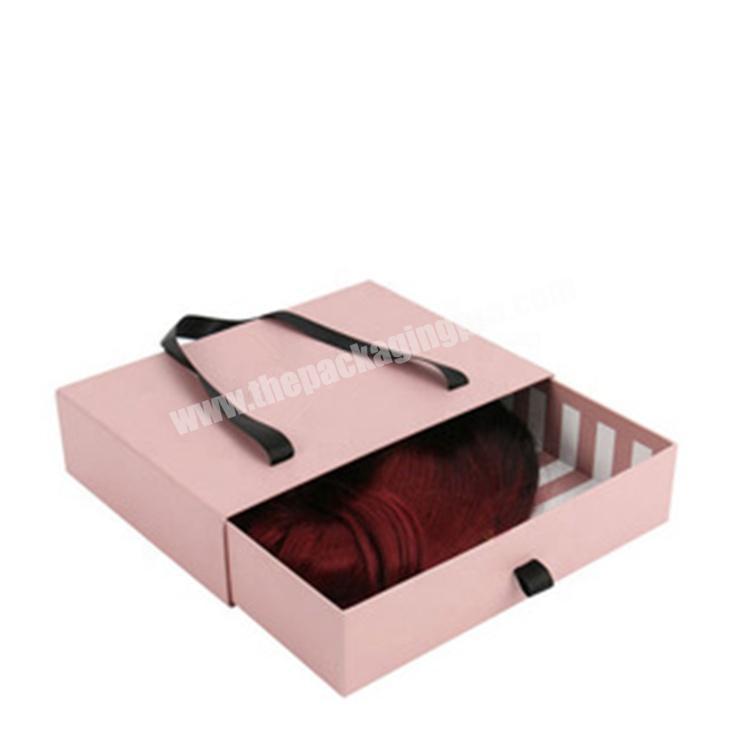 Custom Logo Print Luxury Matt Cosmetic Storage Pack Drawer Gift Packaging Box With Ribbon