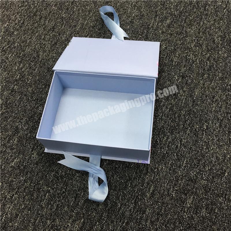 Custom Luxury Paper Gift Box Packaging Foldable Paper Gift Box With Ribbon