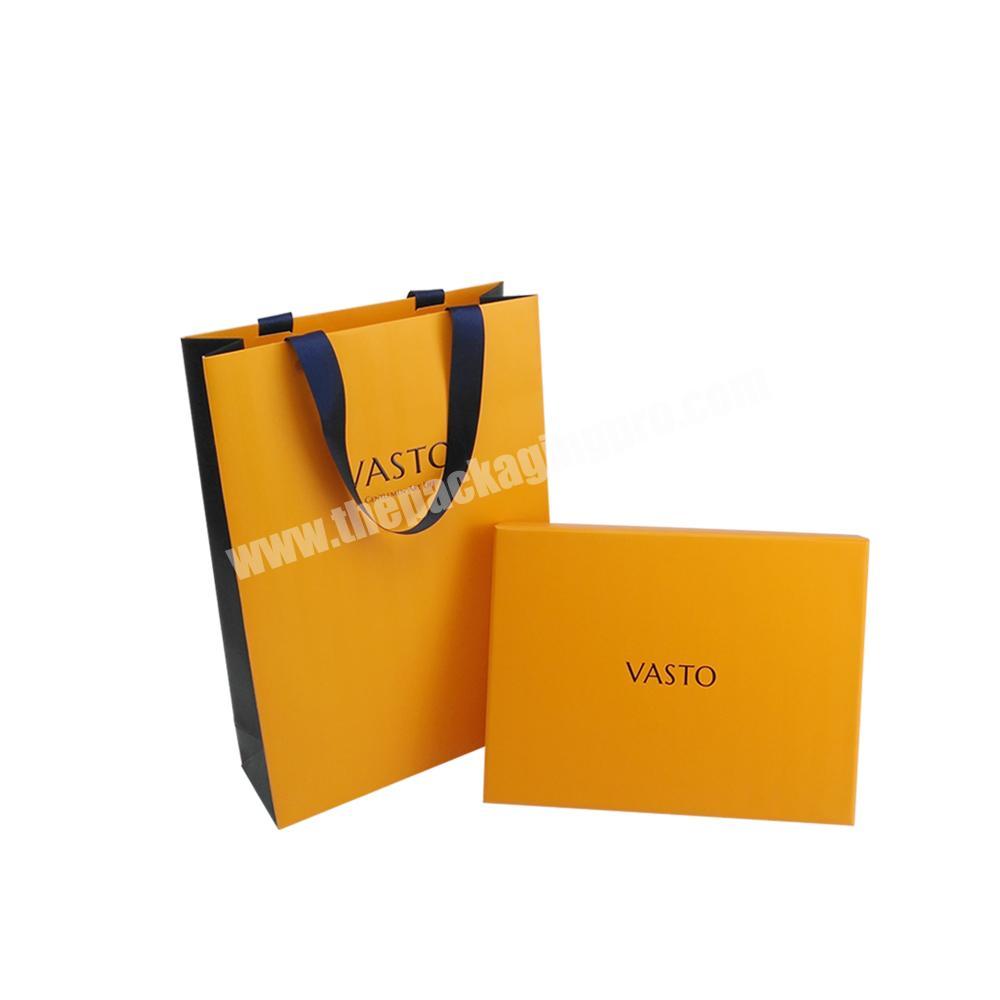 custom paper gift bag with ribbon shoes clothes shopping paper bag with handles