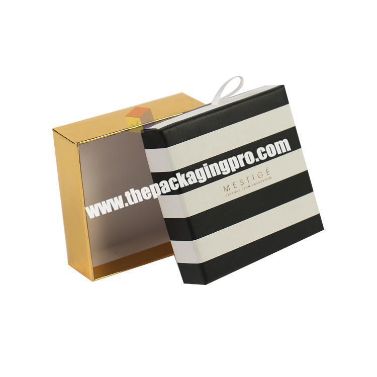 custom printing stripe paper boxes for jewelry packing