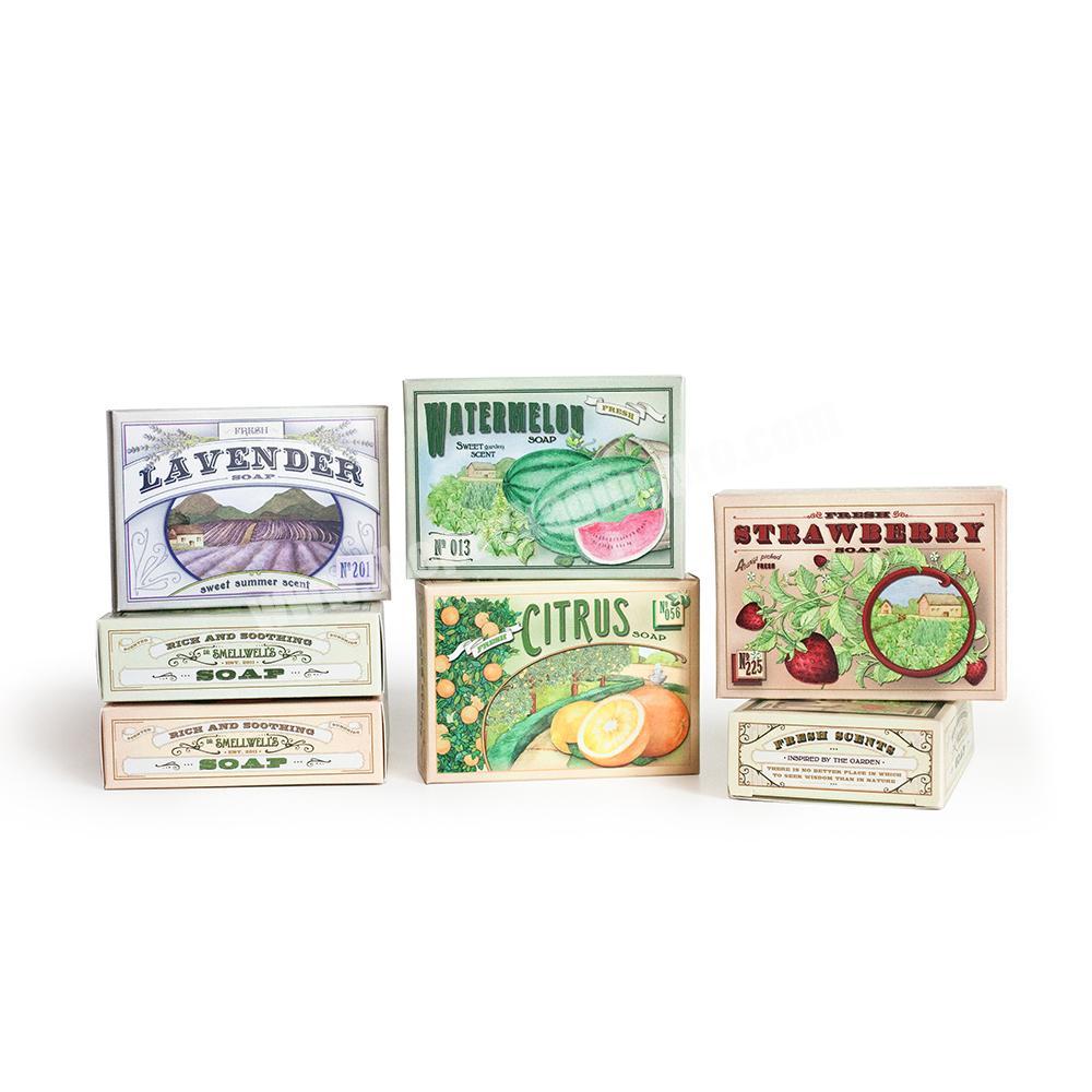 Eco friendly Biodegradable Colorful Unique Custom Logo Kraft Soap Packaging Box With Soap Mailing Box