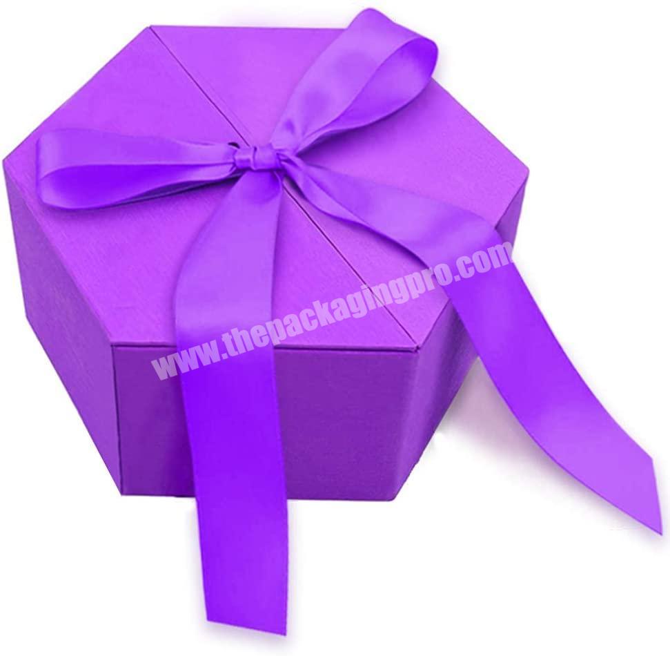 Factory Direct High Quality Hexagon Shaped Paper Gift Box Baby Customized