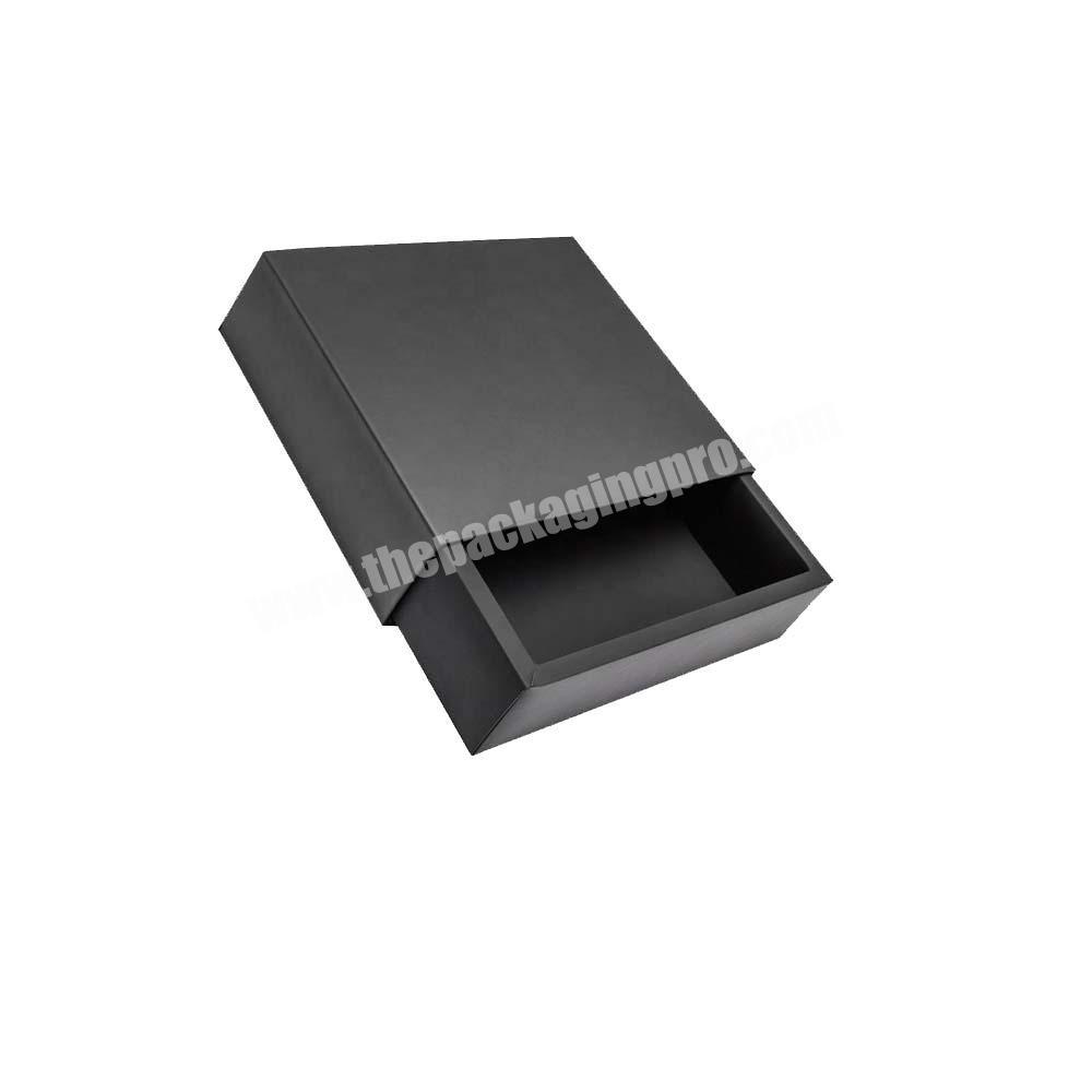 Factory Price Wholesale matte black rigid cardboard gift drawer boxes bracelet match boxes