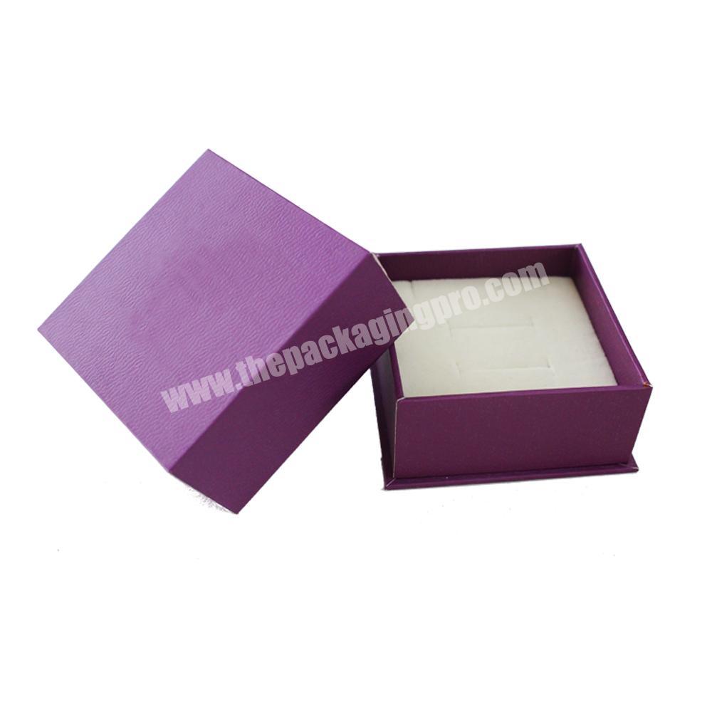 Fancy design custom printing small purple jewelry packaging box for Christmas gift box packaging