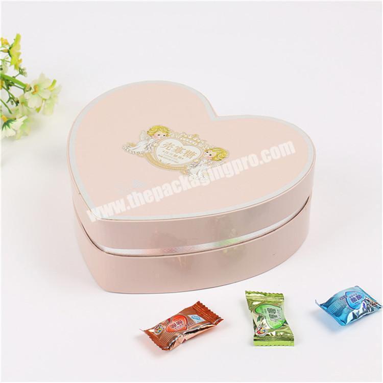 lovely pink heard-shaped wedding candy boxes packaging