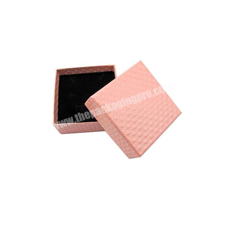Luxury design velvet cover paper carton package jewelry ring gift box