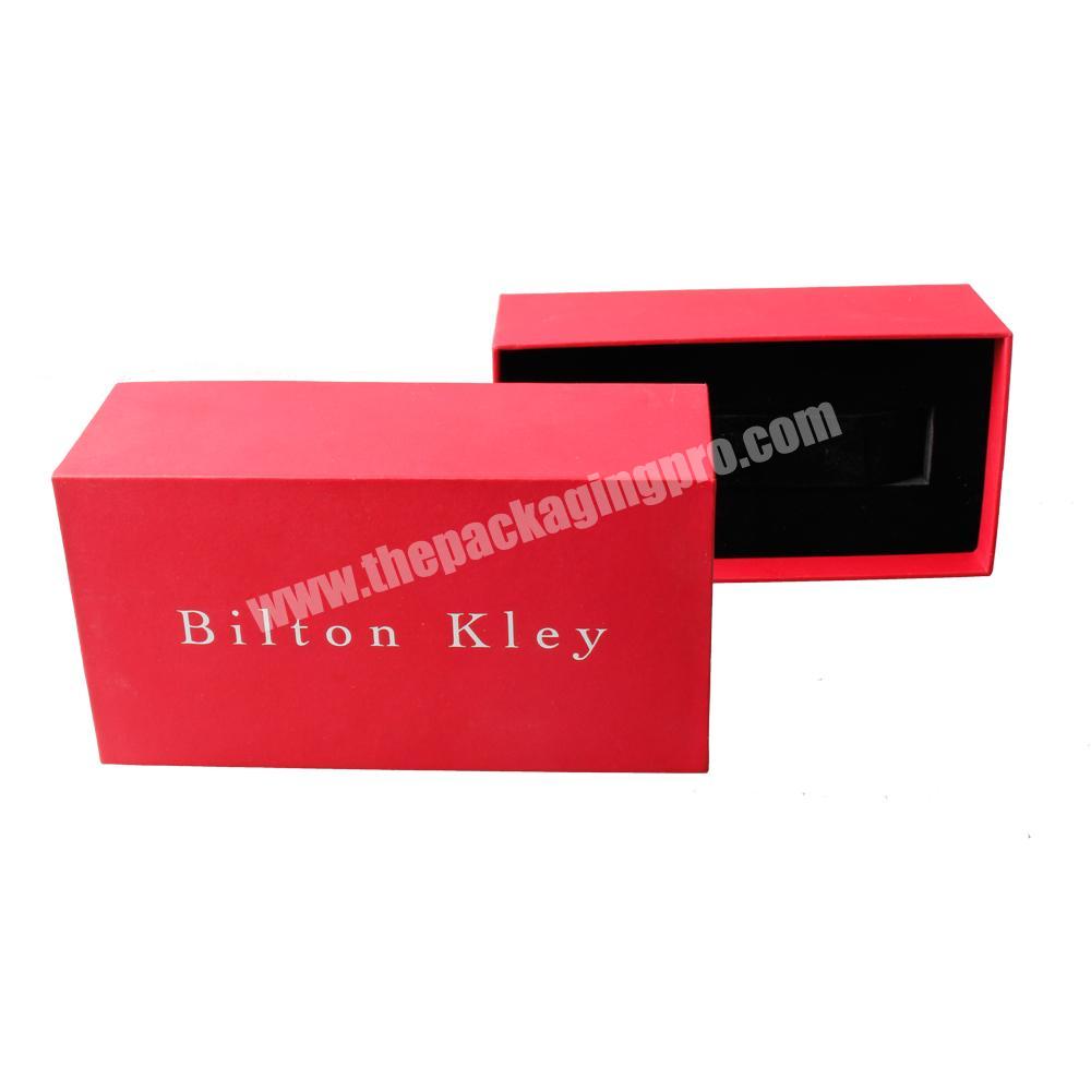 Luxury high quality custom  Red hot gold stamping Square Cardboard Gift Box