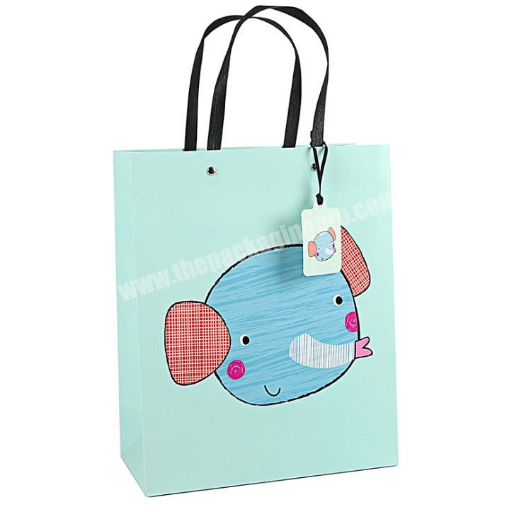 New design custom printing logo baby shower packaging paper bag for gift