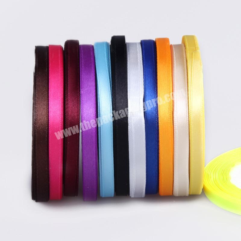 Ribbon Factory Wholesale Custom Solid Color Polyester Single Faced Satin Ribbon