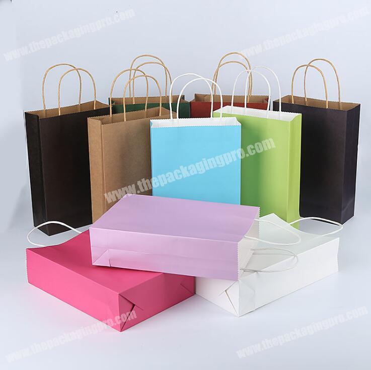 shopping gift kraft paper bag with logo print