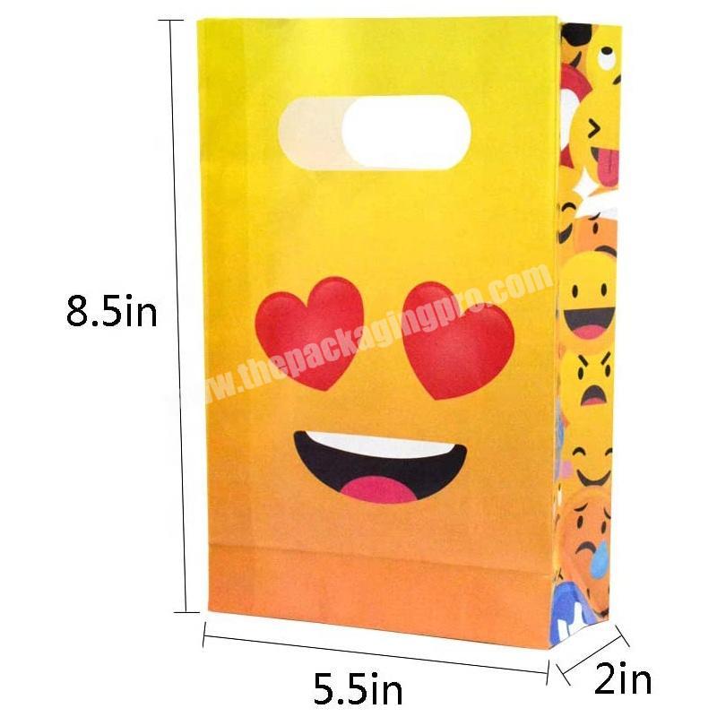 Special design emotion image printed Friday night paper gift bag with handle