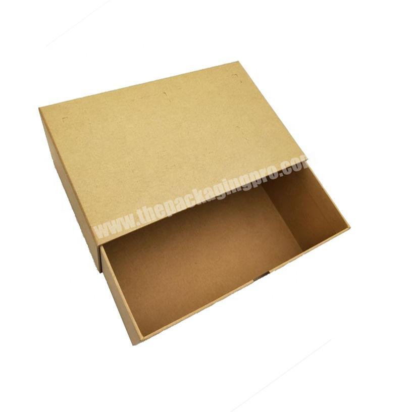 Wholesale Recycled sliding kraft paper box slide drawer gift packaging