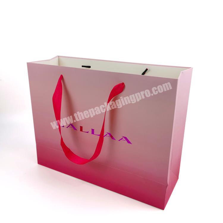 Custom premium high quality glossmatte laminated luxury gift shopping paper bag with logo