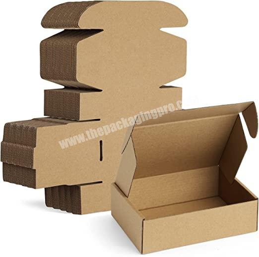 Free Sample Recyclable Brown Clothes Mailing Corrugated Cardboard Shipping Boxes Custom Logo Printed