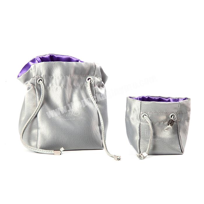 Hot Sell Wholesale Custom popular elegant satin gift drawstring pouch jewelry packaging bag
