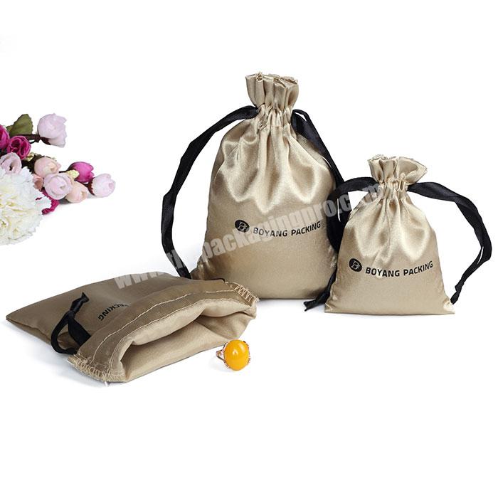 Wholesale custom factory custom packaging hair extension satin bag