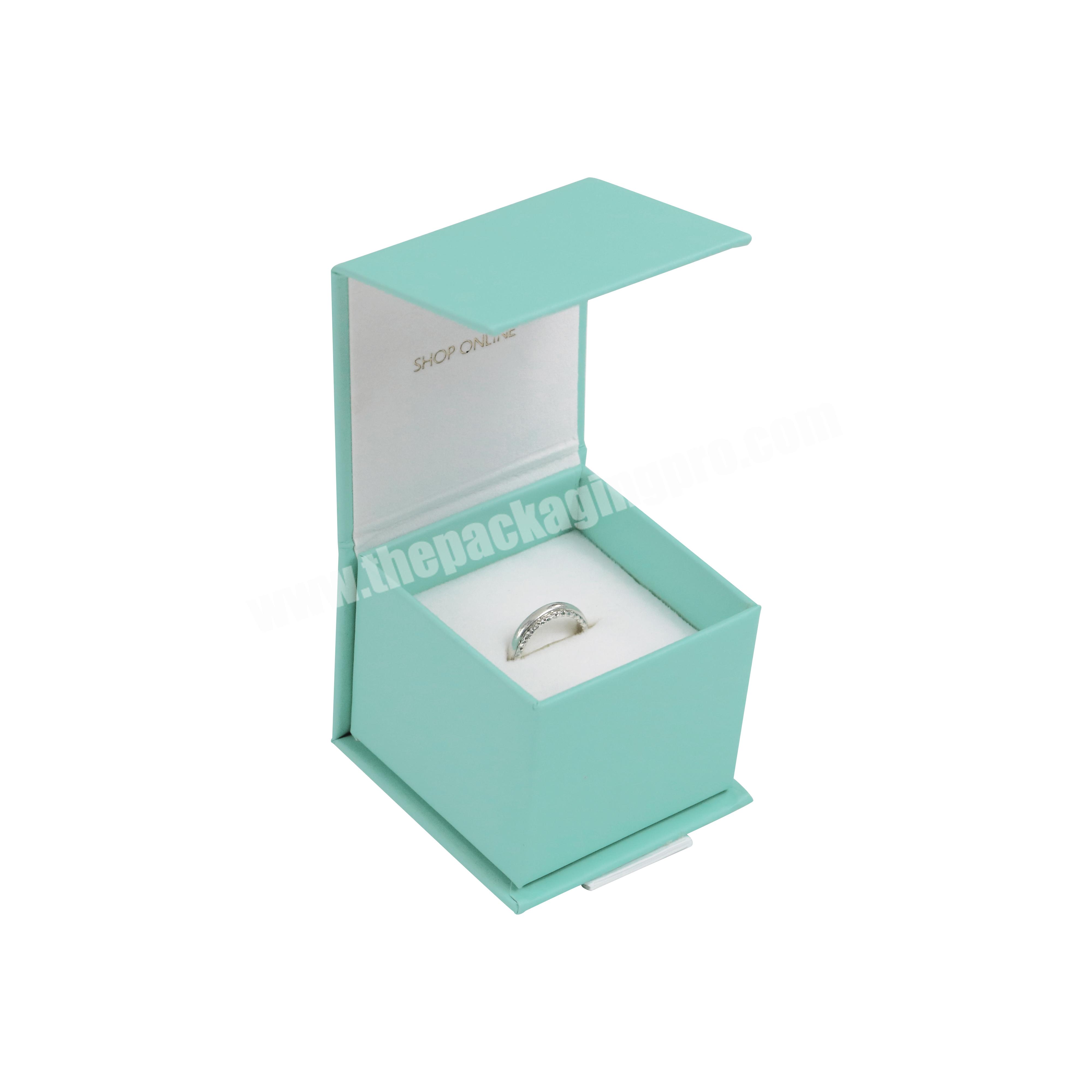 custom logo luxury jewelry magnetic box small ring necklace paper box jewelry ribbon gift box