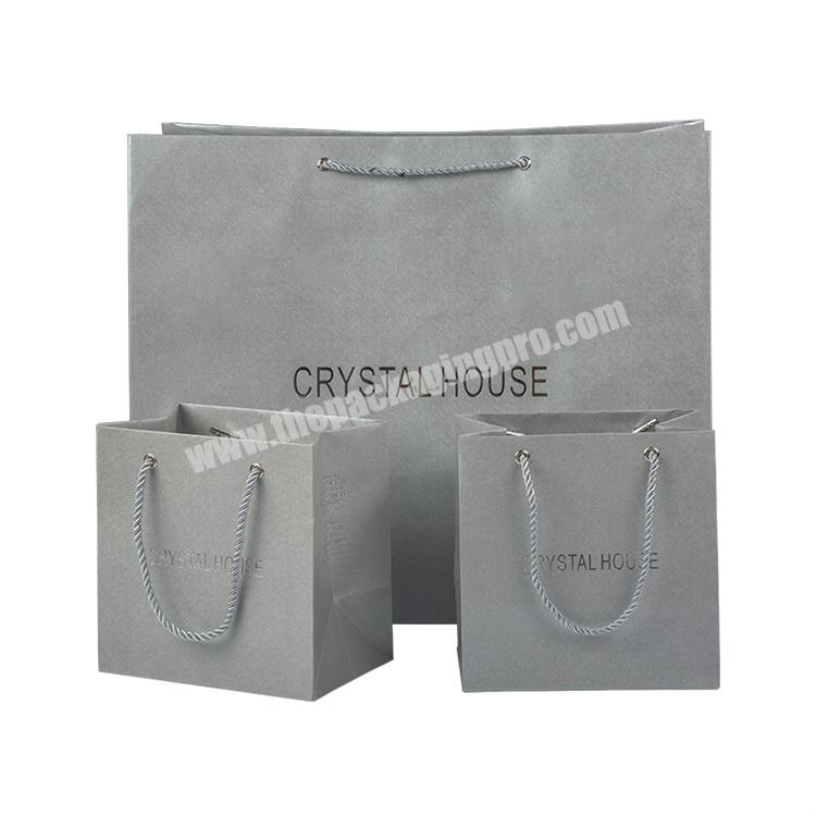 Custom Hot Foil Brand Small Fancy Paper Boutique Shopping Bag Jewelry Store Gift Box Packaging Bag