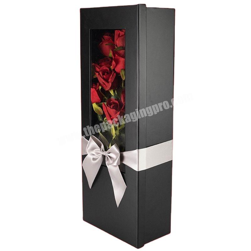 Custom Valentine Size Luxury Gift Rose Bears Teddy Flower Jewelry Packaging Paper Box
