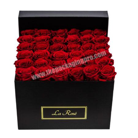 luxury flower Round Black Decorative square flower box
