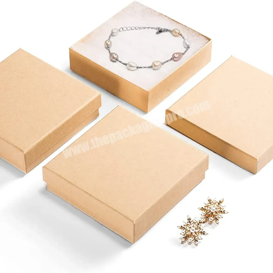 Customized Good Price Kraft Paper Box Jewelry Packaging Gift Box Rigid Cardboard Box With Cotton - Buy Gift Packaging Jewelry Box,Custom Jewelry Packaging Gift Box,Good Price Jewelry Packaging Kraft Box.