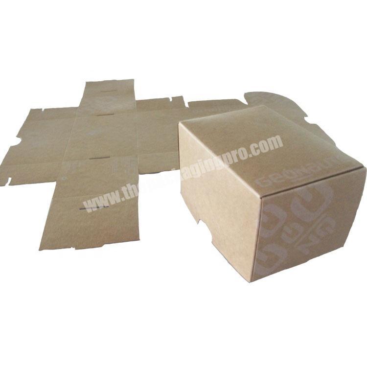 1 piece flat packed recycled kraft paper box with white printing